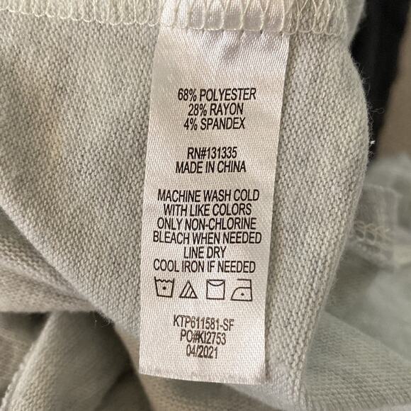 Nine Britton Gray Leopard Print Side Tie Top Size XS - Picture 5 of 6